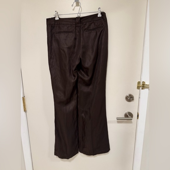 Banana Republic Espresso Linen & Silk Flare Pants - Picture 9 of 11